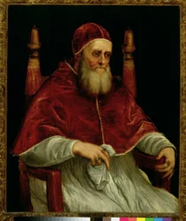 Papst Julius II. (1443-1513) nach einem Gemälde von Raffael, ca. 1545-46